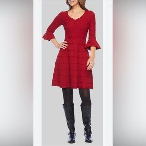 Liz Claiborne 3/4‎ Bell Sleeve Sweater Dress